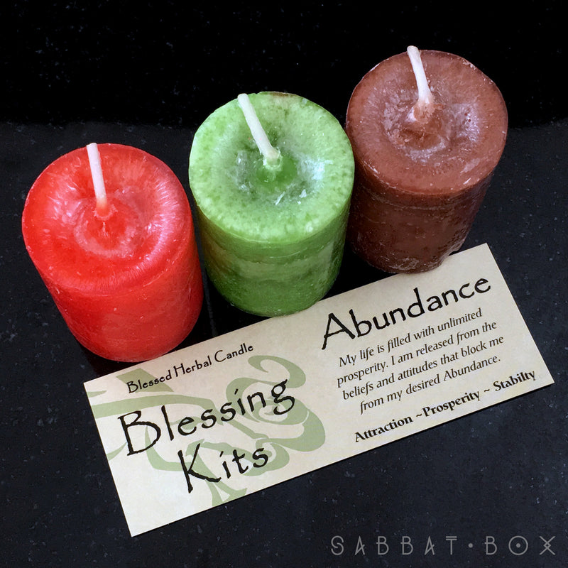 Abundance Spell Candle Blessing Kit