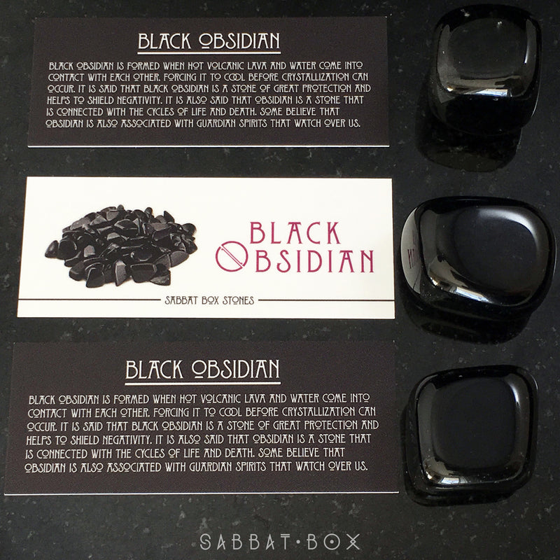 Black Obsidian Gemstone Crystal Set