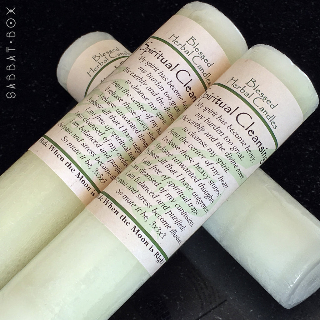 Spiritual Cleansing Blessed Herbal Spell Candle