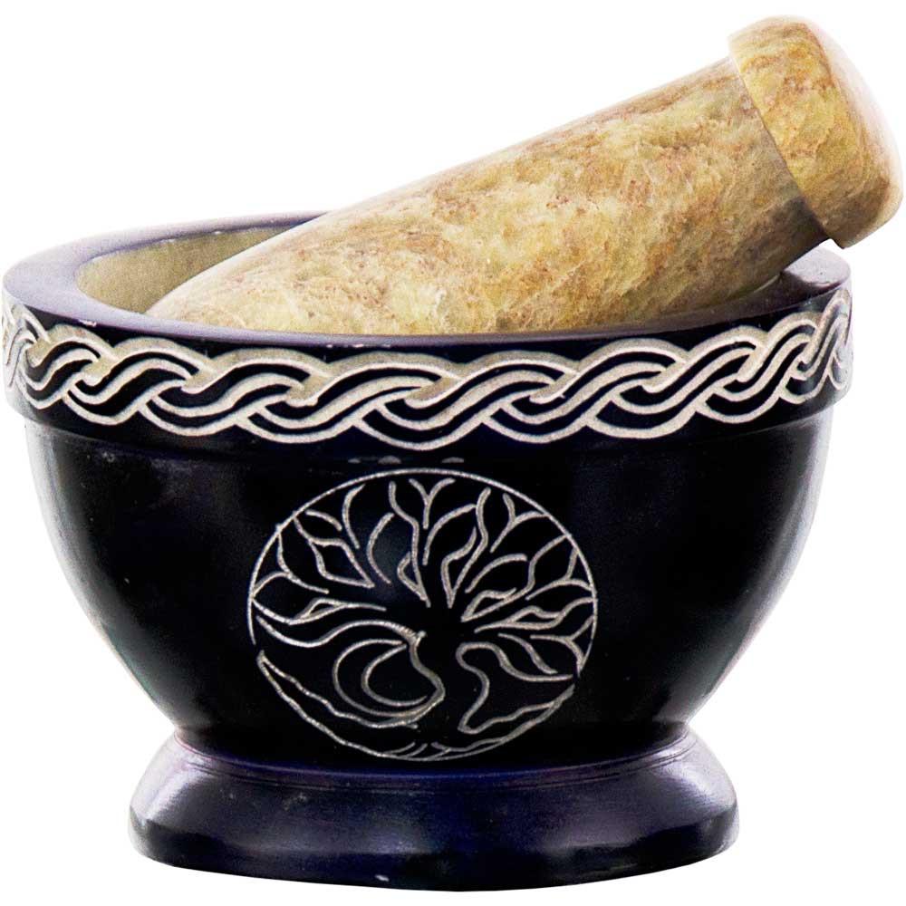 Blue Tree of Life Mortar & Pestle