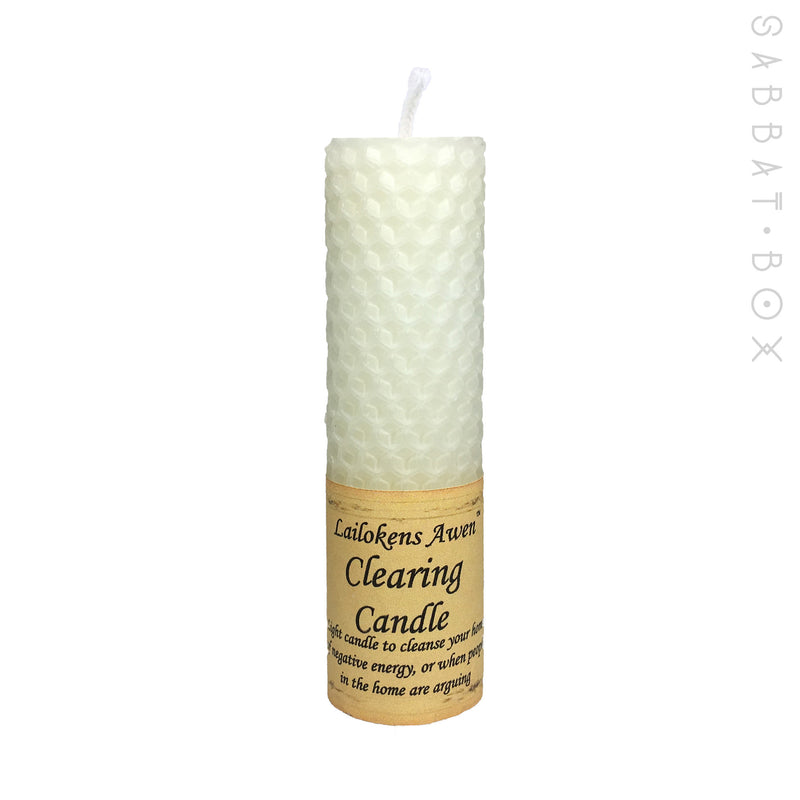 Clearing Beeswax Spell Candle By Lailoken's Awen