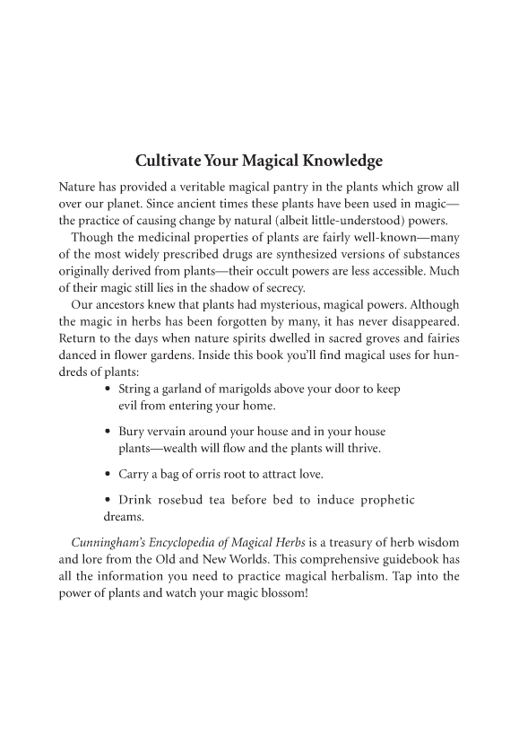 Cunningham’s Encyclopedia of Magical Herbs by Scott Cunningham