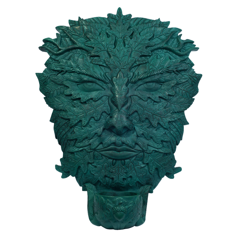 Greenman Plaque with Offering Bowl