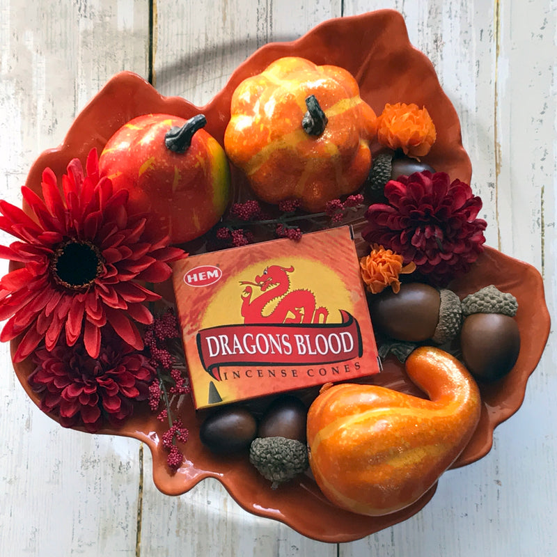 Dragon's Blood Cone Incense by HEM 10 Pack - Mabon Sabbat Box