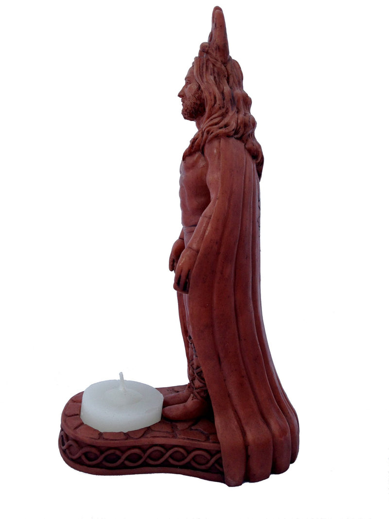 Horned God Candle Statue