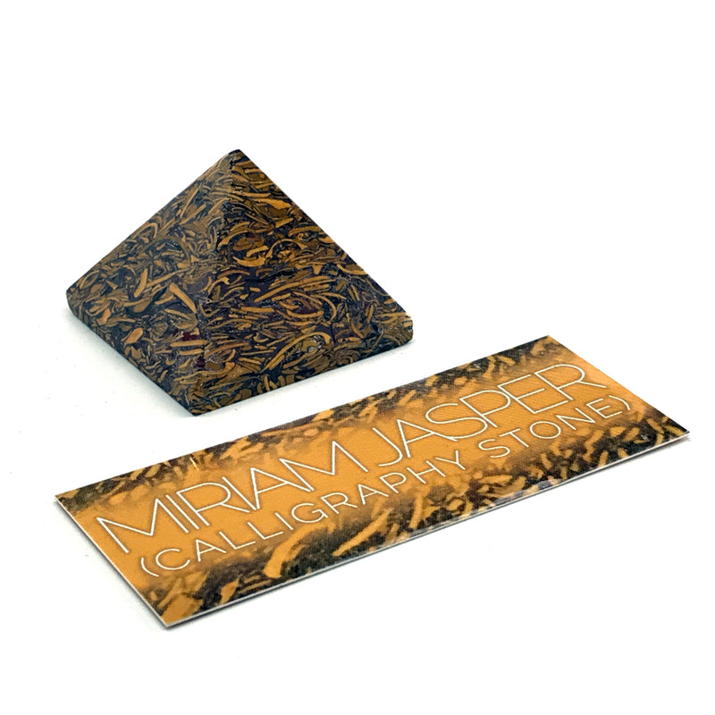 Miriam Jasper Pyramid Calligraphy Stone Pyramid - Sabbat Box