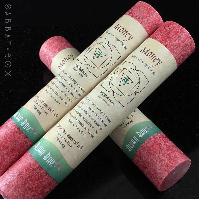 Money - Root Chakra Energy Pillar Candle