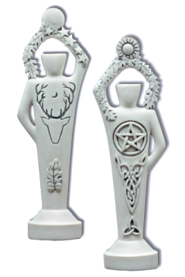 Pagan Pentacle God Statue by Abby Willowroot