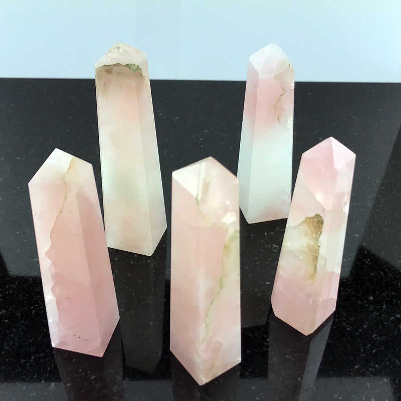 Rose Quartz Crystal Tower 4 to 5 inch - Sabbat Box