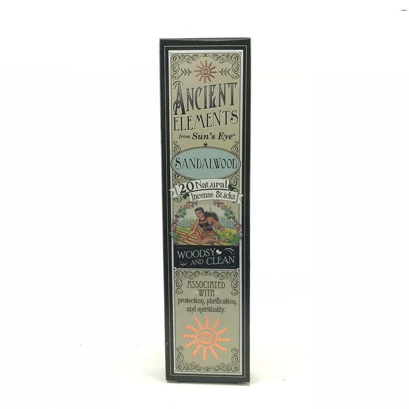 Sandalwood Ancient Elements Stick Incense by Sun's Eye - Sabbat Box