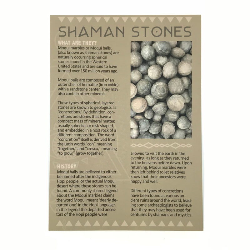 Shaman Stone Set Moqui Marble Set With Info Card and Bag - Sabbat Box