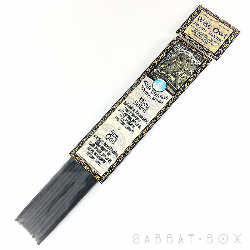 Wise Owl Sun God Stick Incense - 20 pack - Handmade Incense By Charme et Sortilege