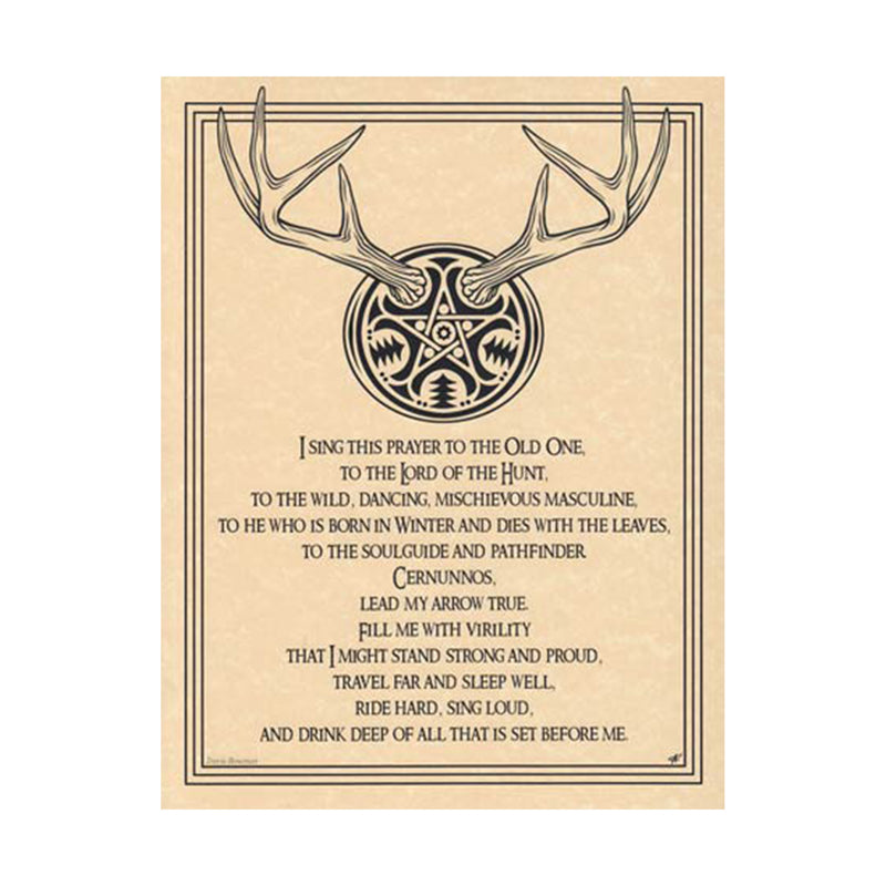 Horned Lord Parchment Book of Shadows Page