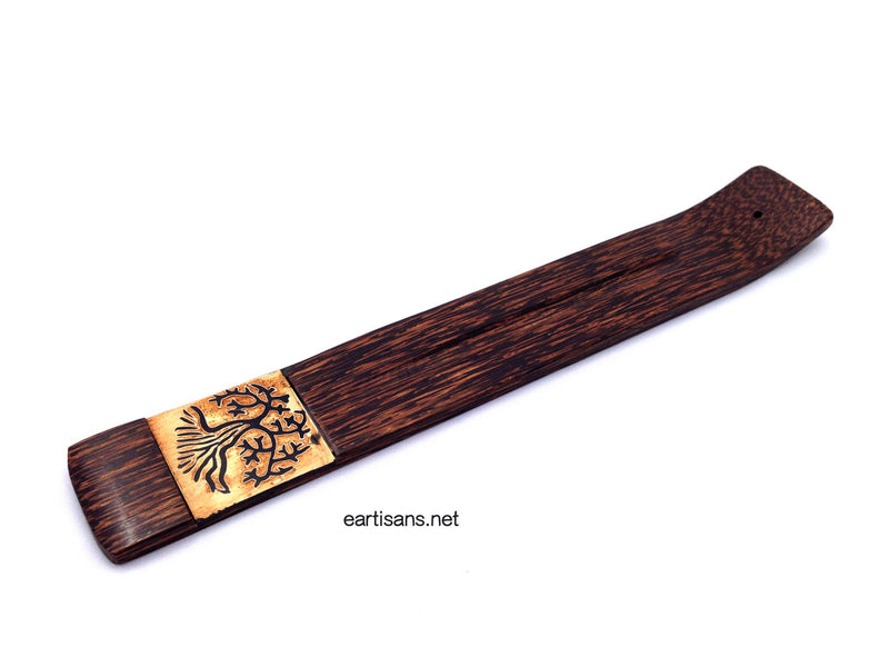 tree of life stick burner hand carved coconut wood