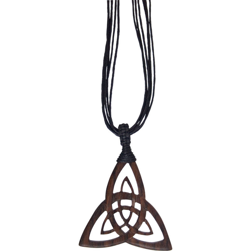 Wooden Triquetra Necklace