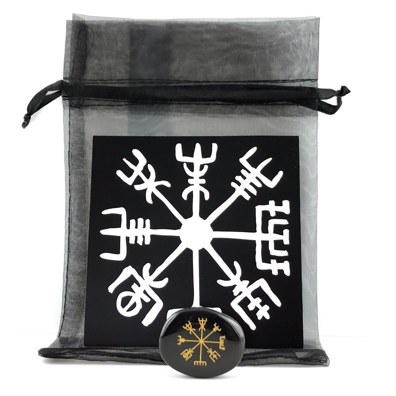 Vegvisir Stone Talisman Set w/Info Card and Bag - Sabbat Box