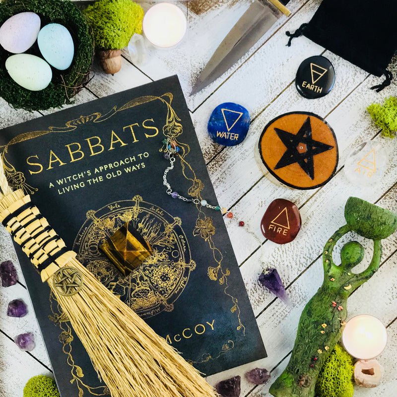 Elemental Crystal Set With Engraved Alchemy Symbols