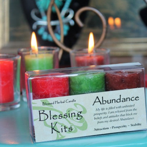 Abundance Spell Candle Blessing Kit