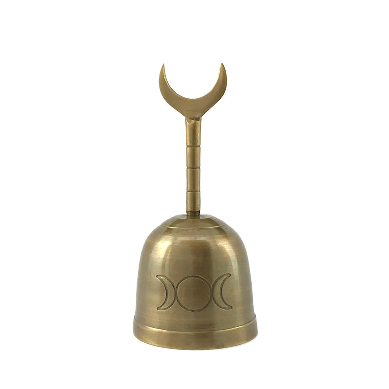 Triple Moon Altar Bell Kit With Info Card and Satin Bag - Sabbat Box