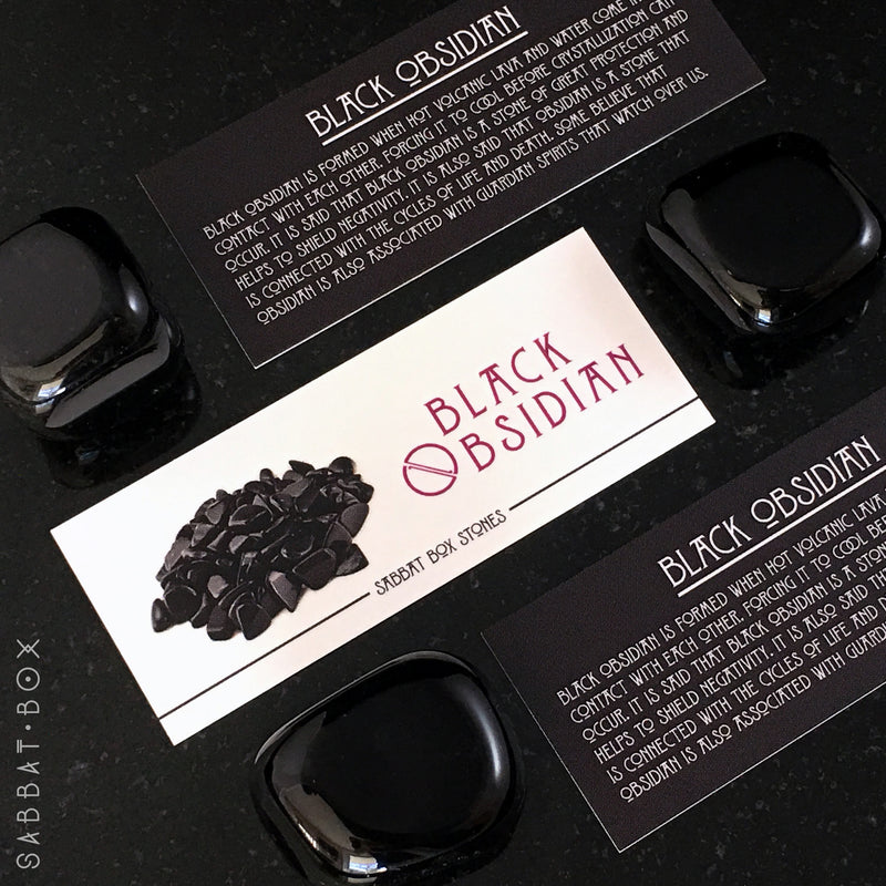 Black Obsidian Crystal Set From Samhain Sabbat Box
