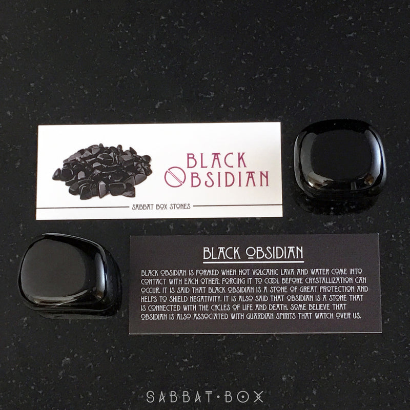 Black Obsidian Gemstone and Crystal Set