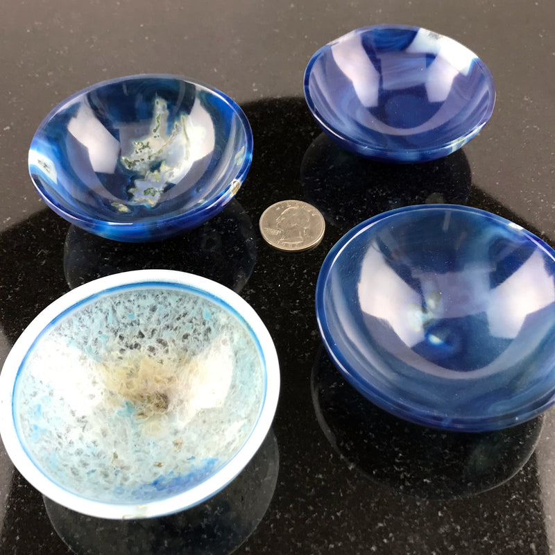 Blue Chalcedony Crystal Bowls - Sabbat Box Crystals