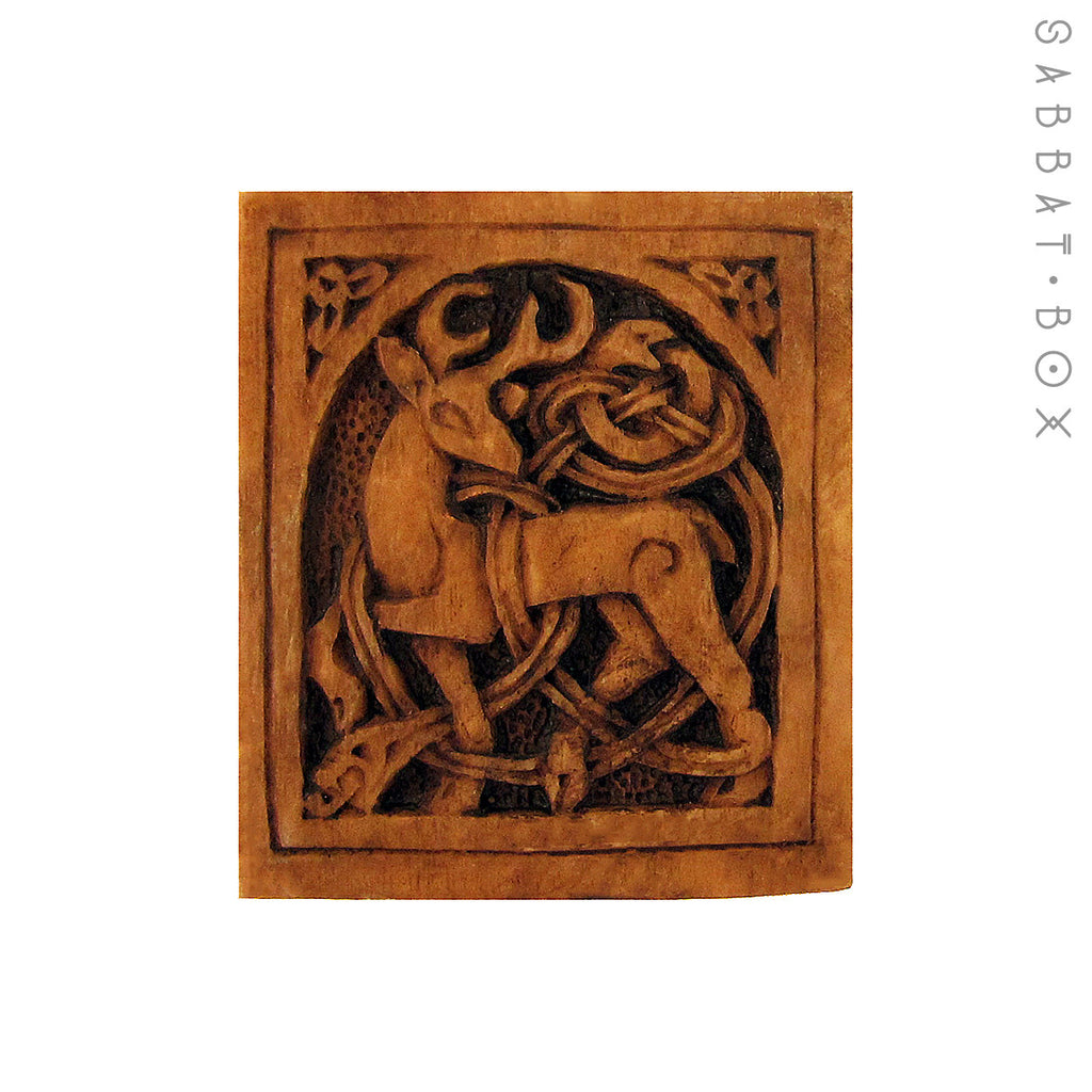 Celtic Stag Altar Tile - Altar Plaque by Paul Borda