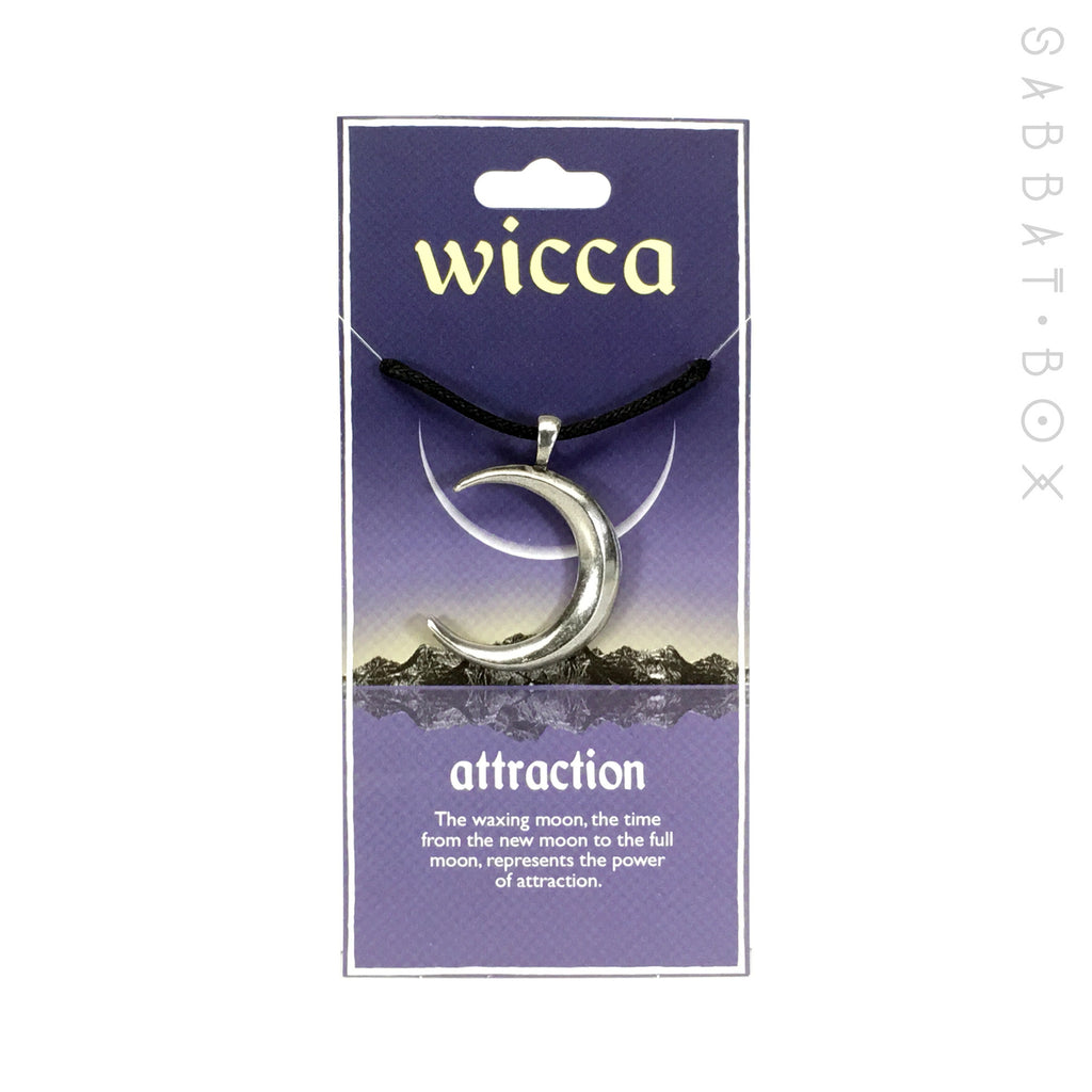 Crescent Moon Amulet Necklace - Attraction Amulet Necklace - Sabbat Box