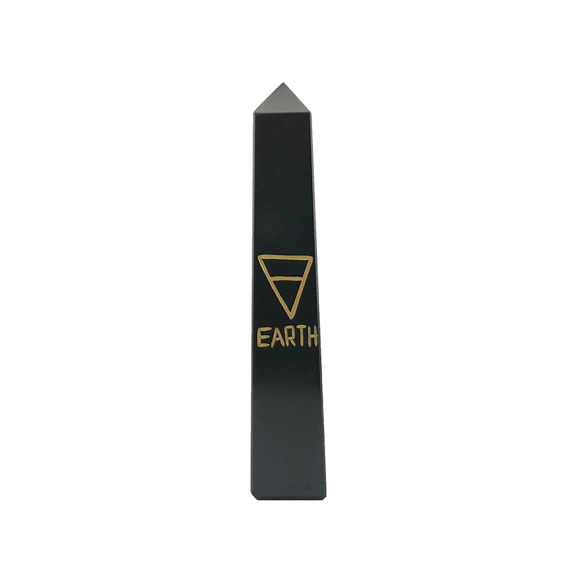 Elemental Crystal Tower - 4 to 5 inch - Black Agate - Sabbat Box