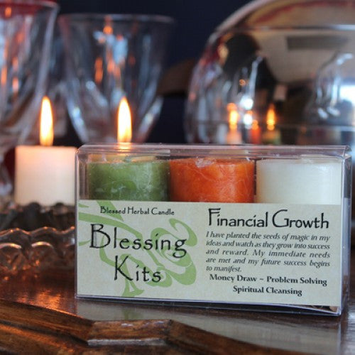 Financial Growth Spell Candles Blessing Kits By Coventry Creations