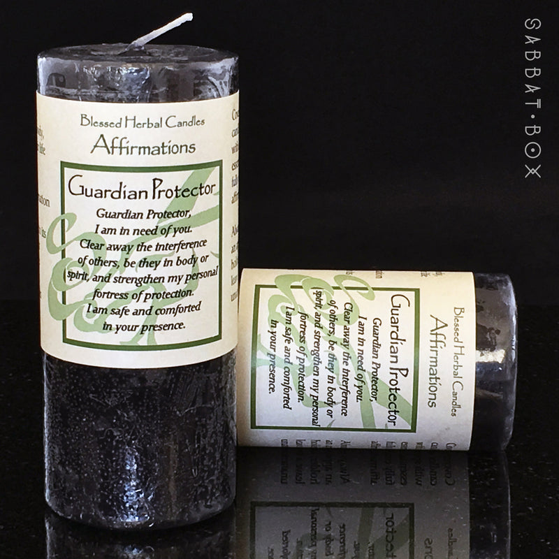 Protection Blessed Herbal Affirmation Spell Candle