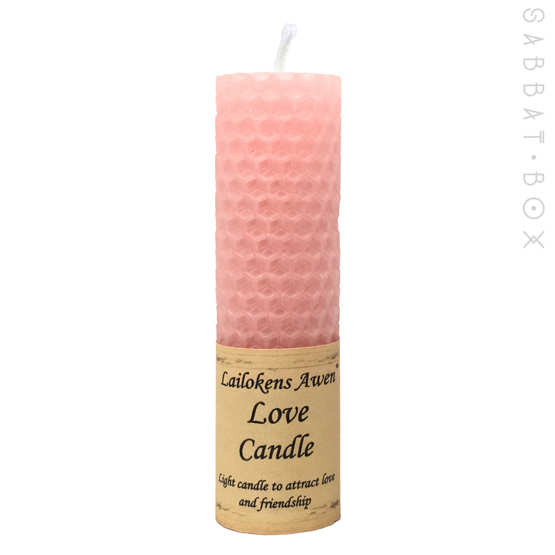 Love Beeswax Spell Candle By Lailoken's Awen