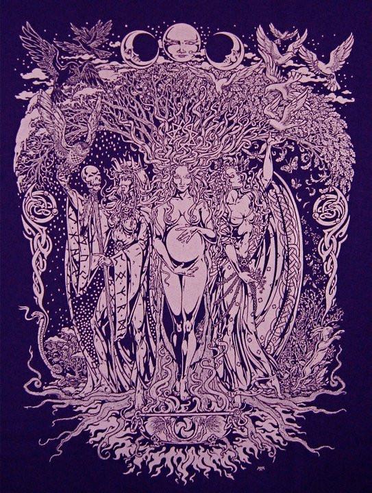 Maiden-Mother-Crone Triple Goddess T-Shirt