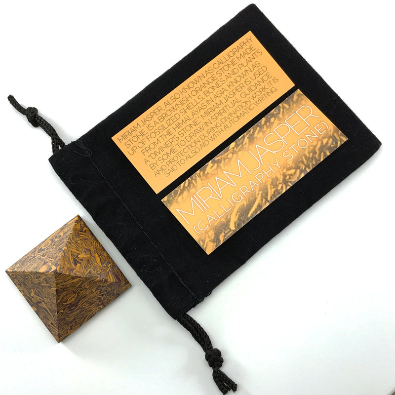 Miriam Jasper Pyramid Calligraphy Stone Pyramid Arabic Stone Pyramid - Sabbat Box