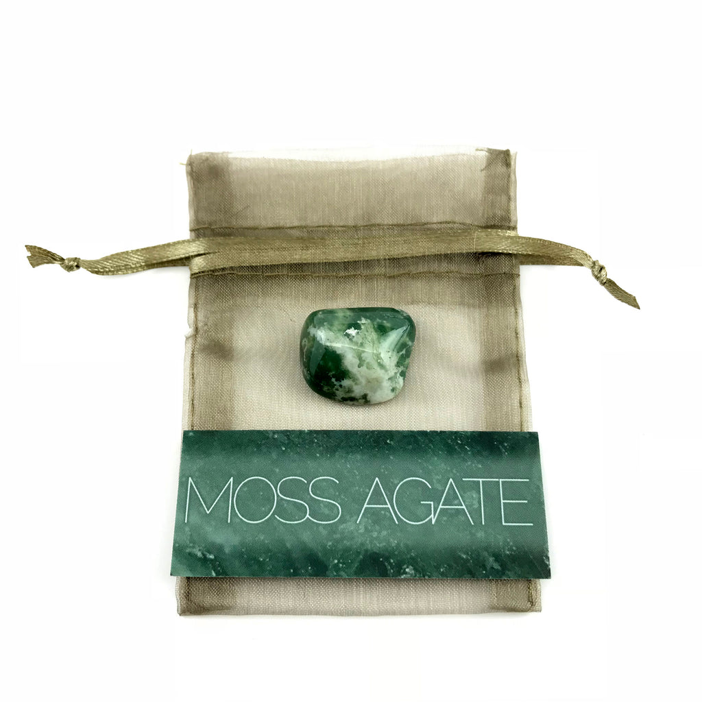 Moss Agate Stone Set By Sabbat Box