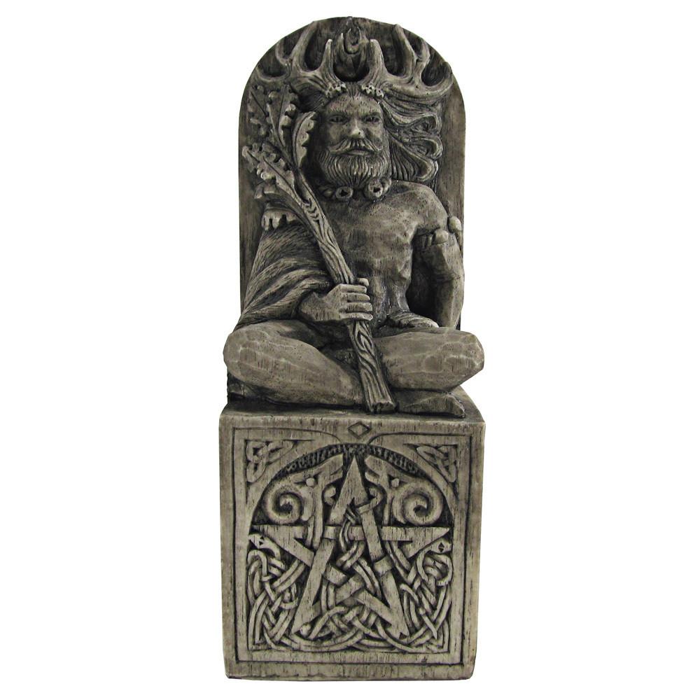 Pagan Horned God Statue - Stone Finish - Pagan God Statue By Paul Borda 