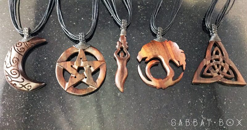 Wooden Pagan Necklaces Featured In Mabon Sabbat Box
