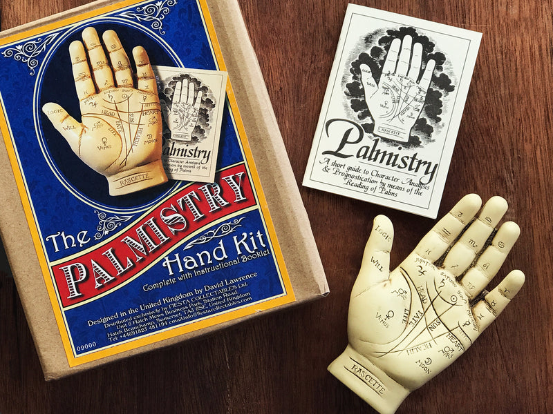 Palmistry Hand Statue With Info Booklet - Sabbat Box - Palmistry Hand Diagram Statuary