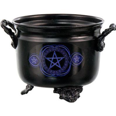 Purple Pentacle Wiccan Cauldron