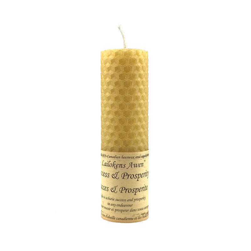 Success and Prosperity Beeswax Spell Candle By Lailoken's Awen
