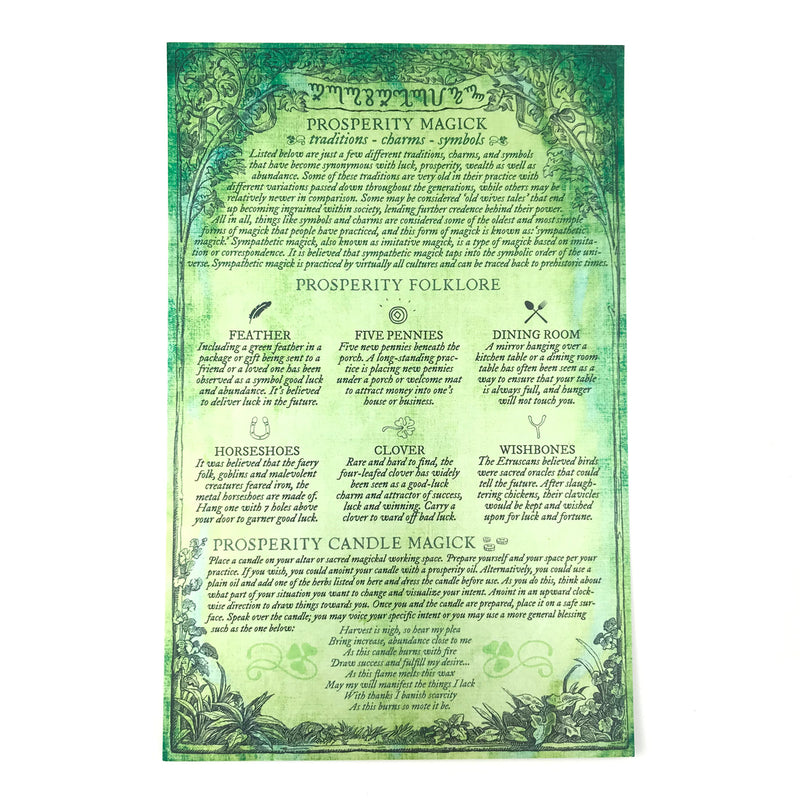 Prosperity Magick Correspondence Guide By Sabbat Box