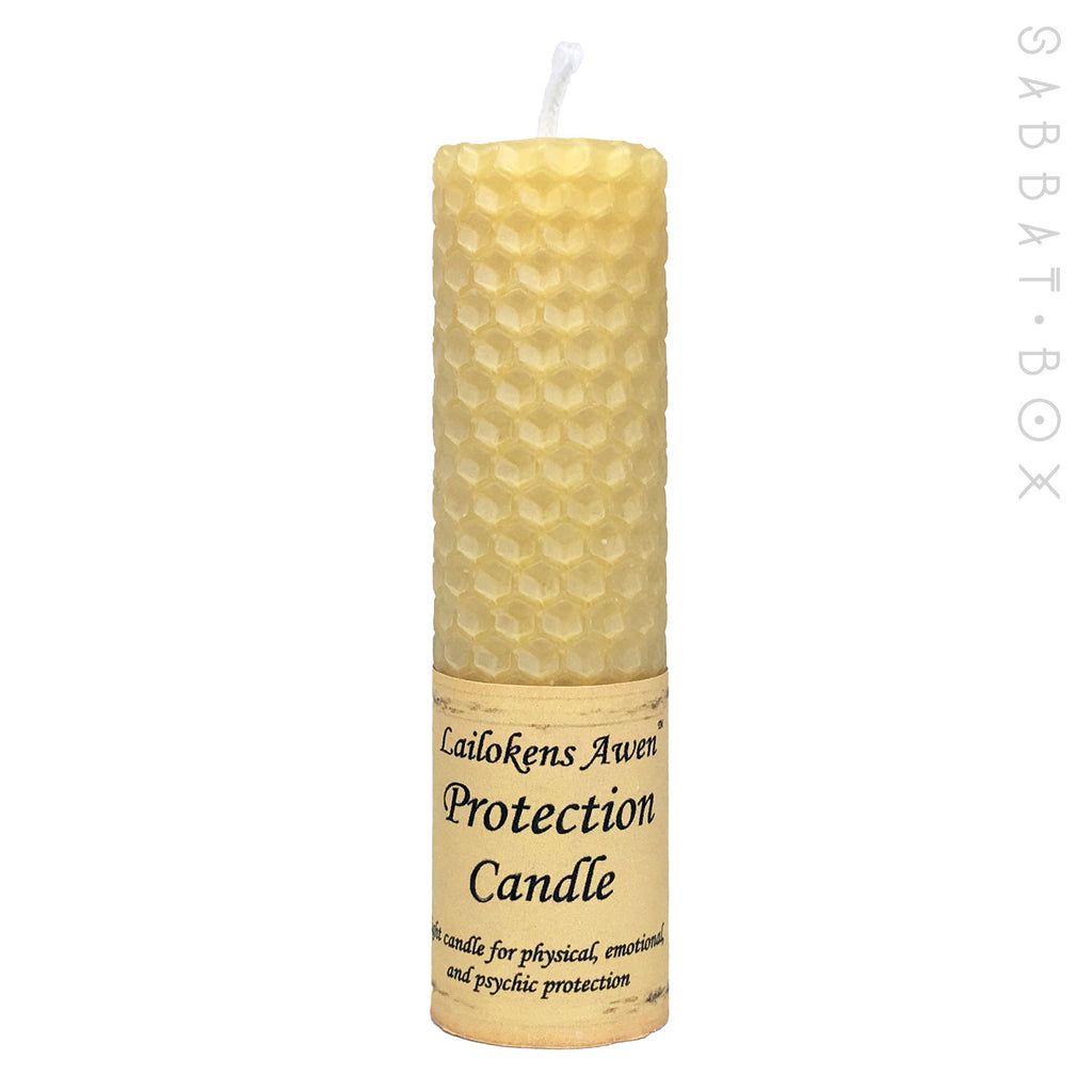 Protection Beeswax Spell Candle by Lailoken's Awen