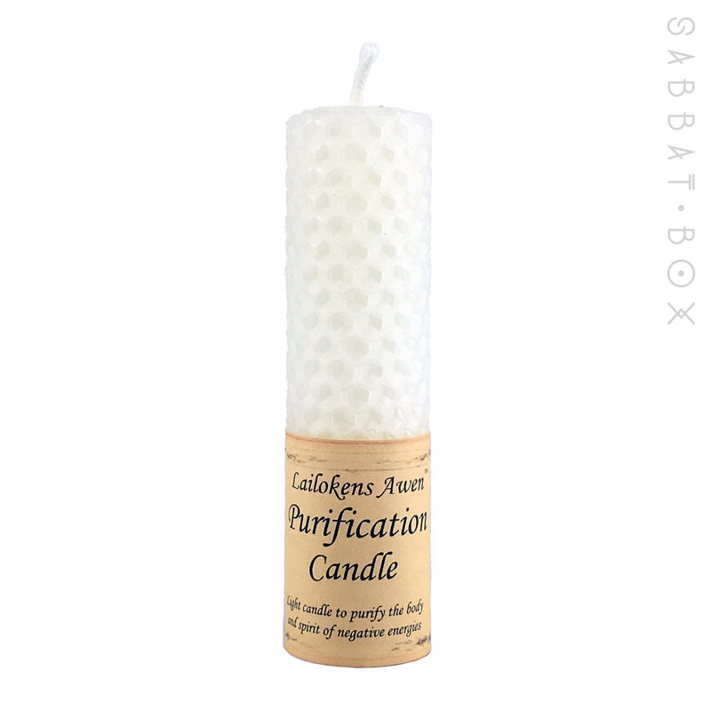 Purification Beeswax Spell Candle by Lailoken's Awen - Sabbat Box