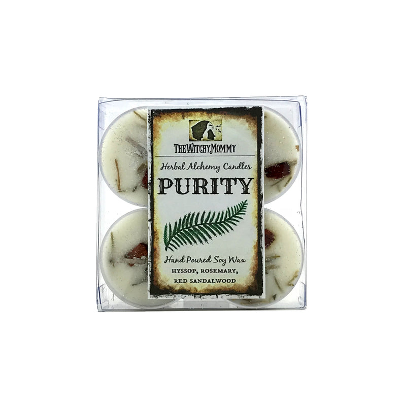 Purity Herbal Alchemy Spell Candles - 4 pack - By The Witchy Mommy