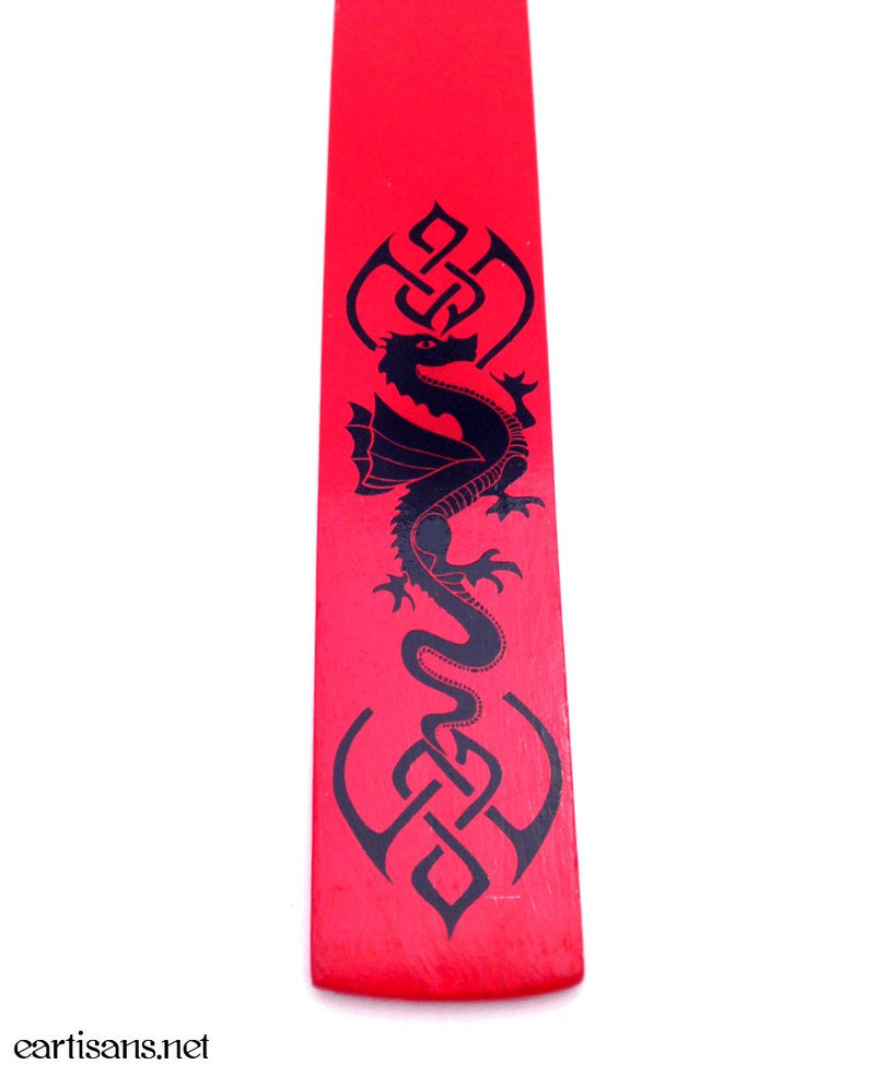 Hand Painted Red Dragon Stick Incense Holder