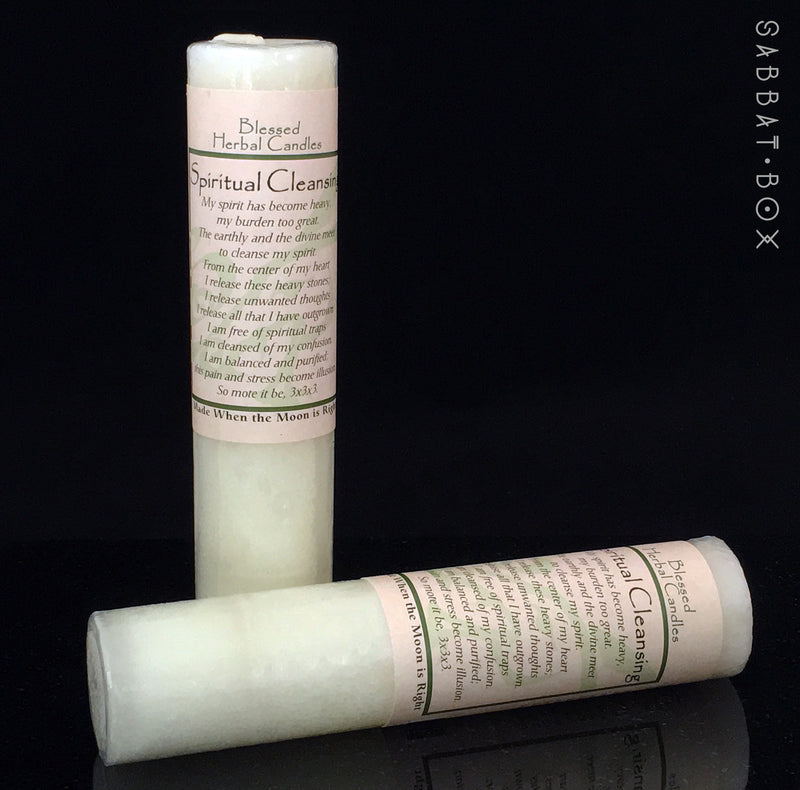 Spiritual Cleansing Blessed Herbal Spell Candle 