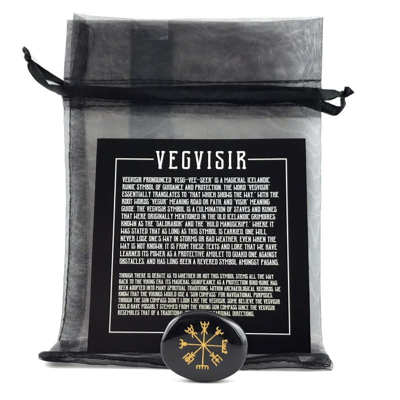 Vegvisir Stone Talisman Set w/Info Card and Bag - Sabbat Box