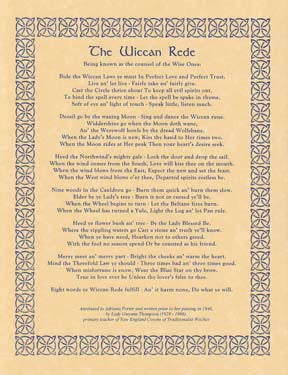 Wiccan Rede Parchment