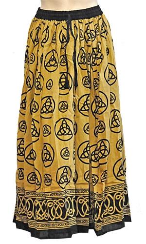 yellow triquetra gypsy skirt